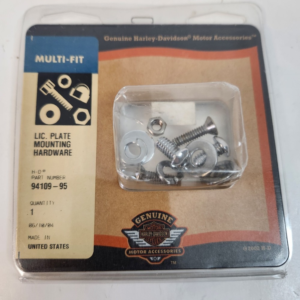 OEM‎ Harley Davidson License Plate Mounting Hardware 94109-95 New Old Stock